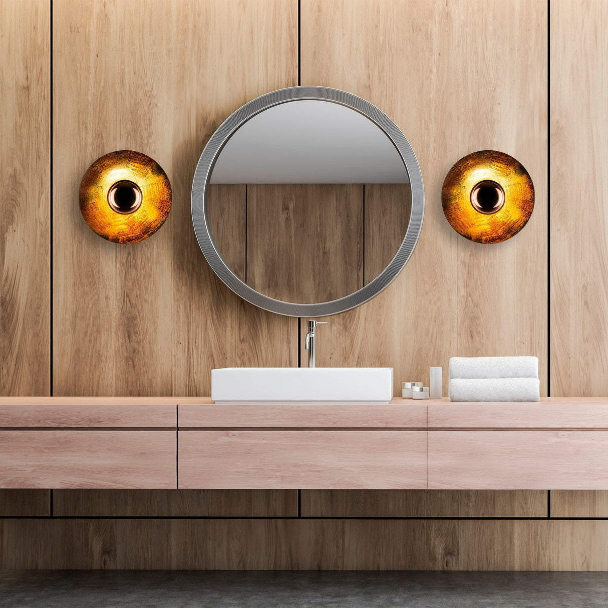 Lampada da parete color rame 28 cm Metallo Elevate