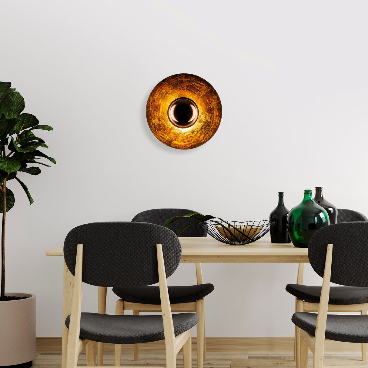 Lampada da parete color rame 38 cm Metallo Elevate