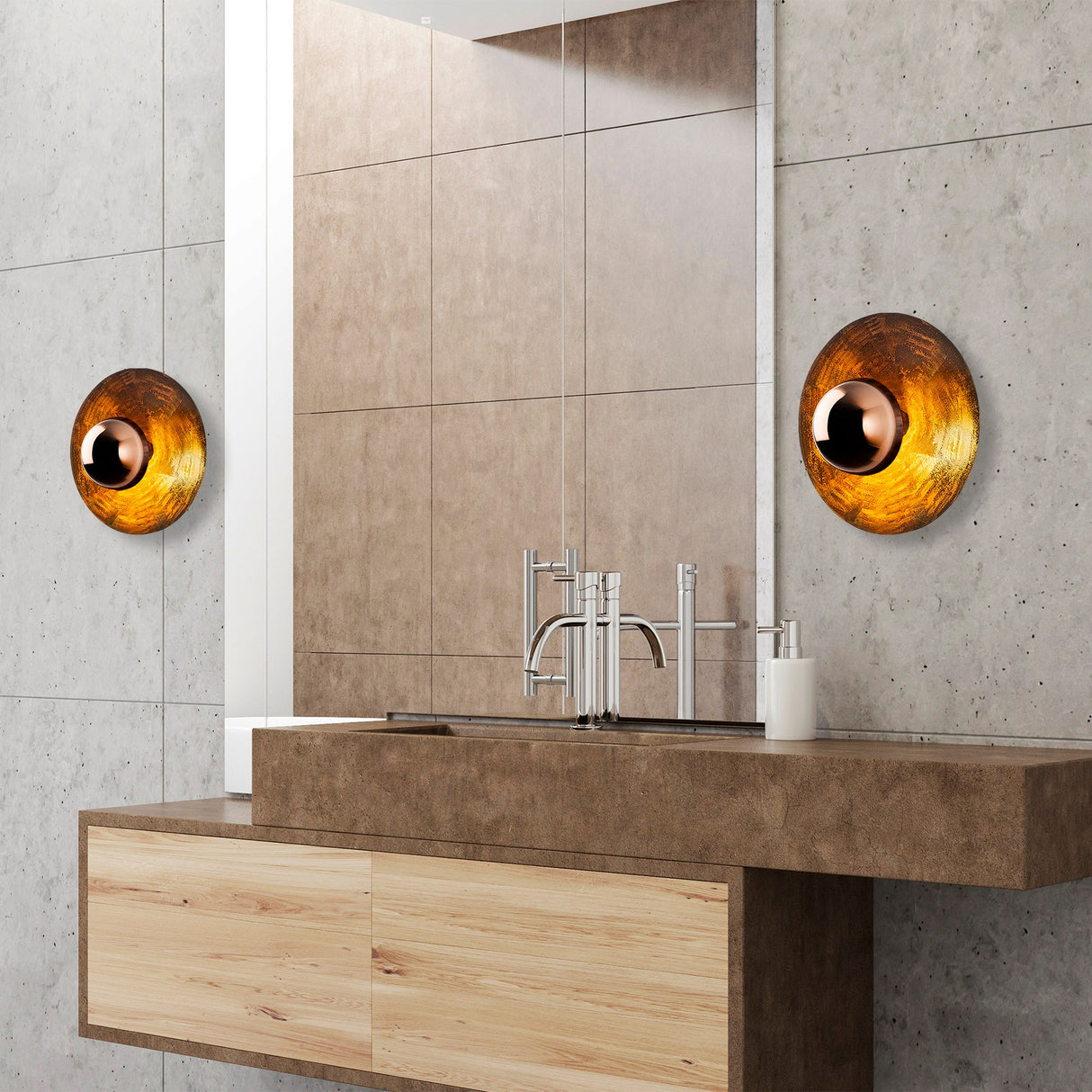 Lampada da parete color rame 38 cm Metallo Elevate