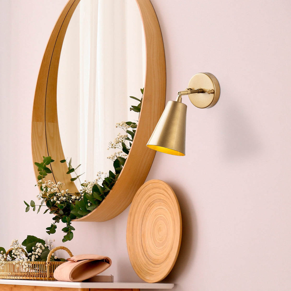 Wandlampen - Wandlamp Goud Glas Glacier - Dimehouse