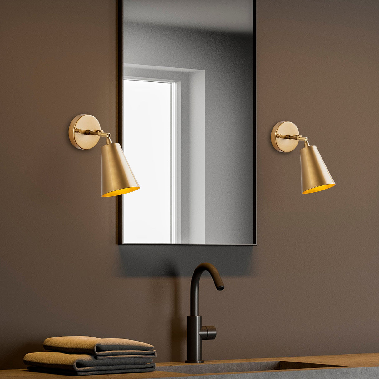 Wandlampen - Wandlamp Goud Glas Glacier - Dimehouse