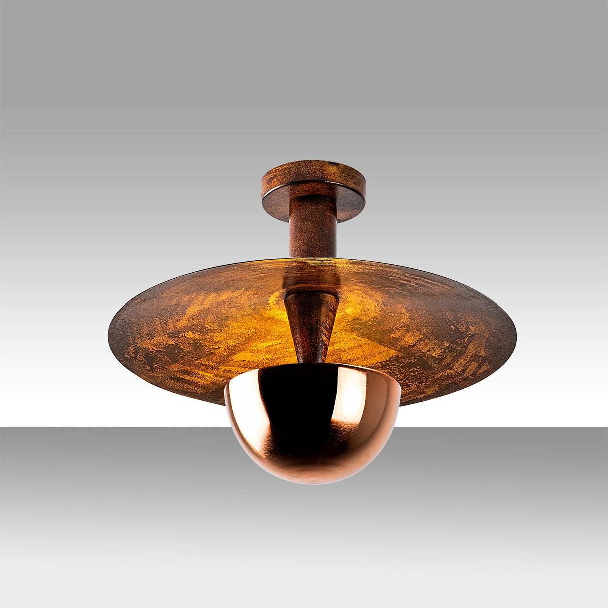 Lampada da soffitto 38 cm Elevate in metallo color rame