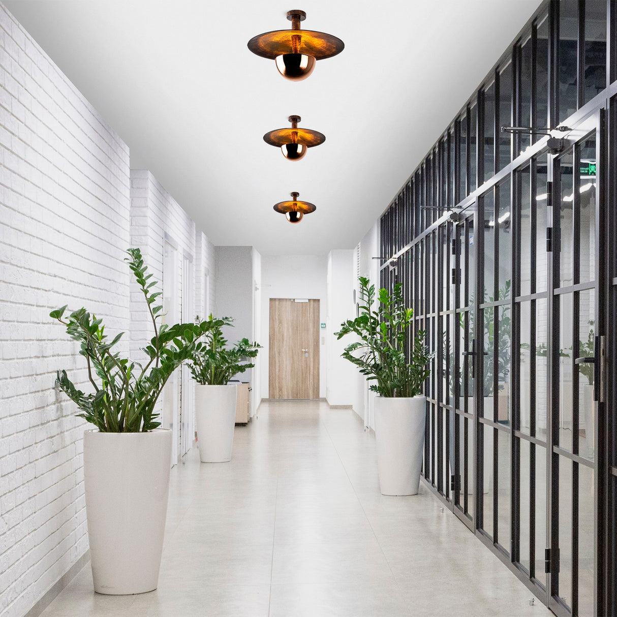 Lampada da soffitto 48 cm Elevate in metallo color rame