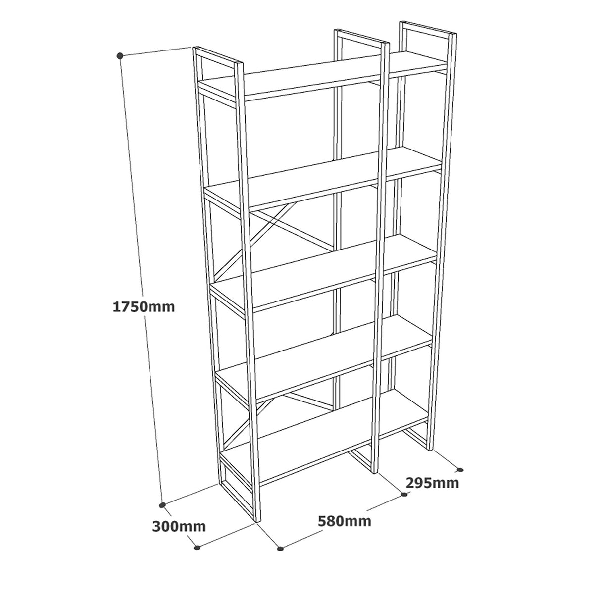 Boekenkasten - Boekenkast Valdis Marmer Wit Goud Melamine 87,5x175x30 cm - Dimehouse