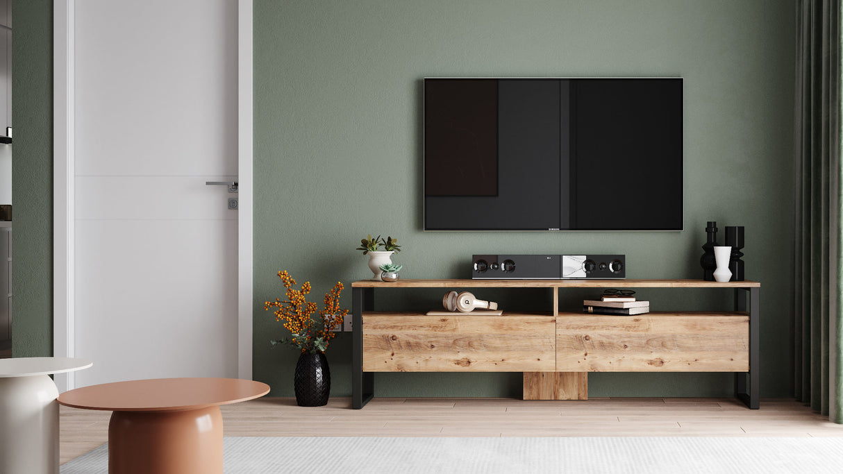 Set di mobili TV in pino atlantico Sable melaminico 180x56x35,5 cm