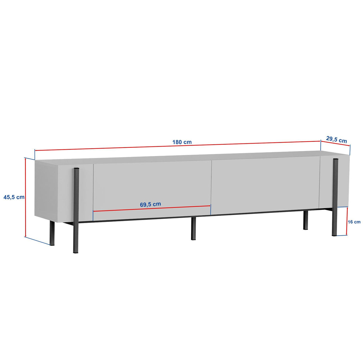 Mobile TV Nexus aspetto noce con oro 180 cm Aspetto barocco noce con oro Legno rivestito melaminico
