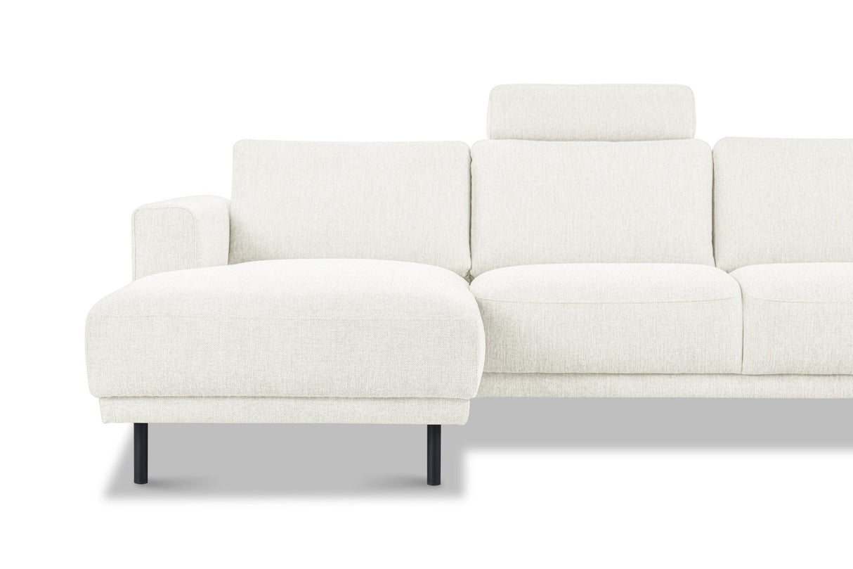 Divano angolare moderno U-Sofa in tessuto beige - Destra - 310x197x142 cm - Aniko