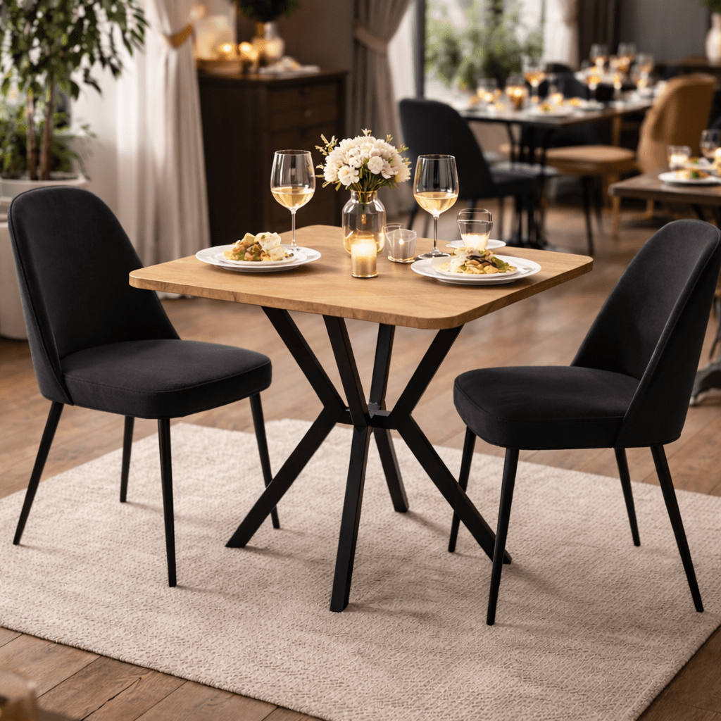 Bistro eettafel Eikenlook melamine - 70x70 cm - Elmo