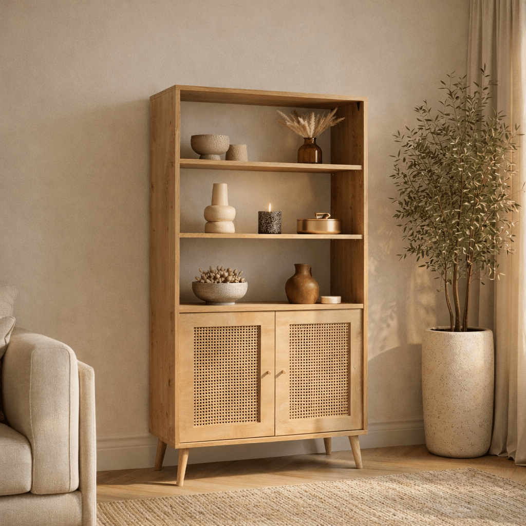 Libreria Hazeran Rovere Faggio 40x90x158 cm