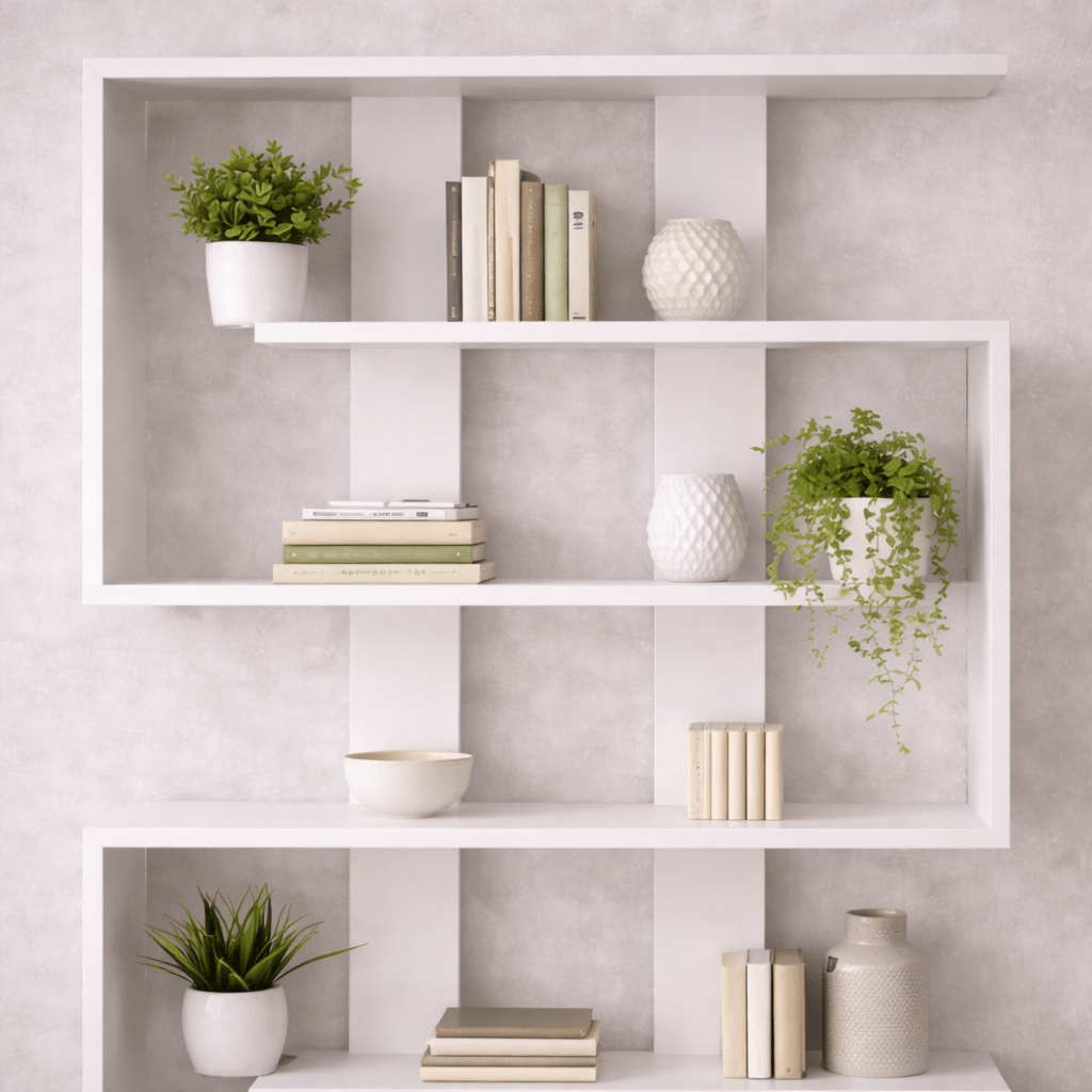 Libreria Rain Bianco Melaminico 120x162x20 cm