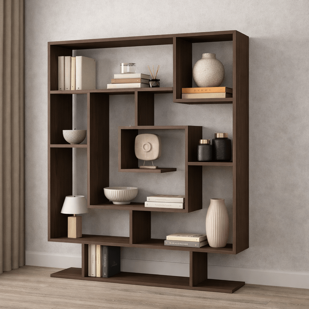 Libreria Sarmasik Wenge Marrone Melaminico 124,8x149,4x22 cm
