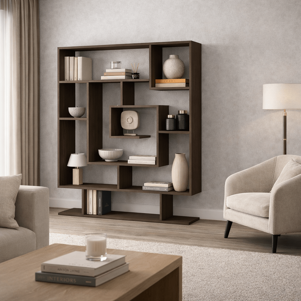 Libreria Sarmasik Wenge Marrone Melaminico 124,8x149,4x22 cm