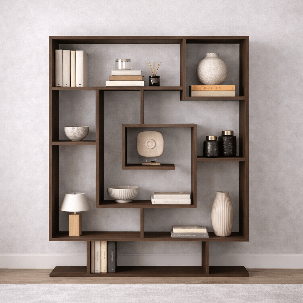 Libreria Sarmasik Wenge Marrone Melaminico 124,8x149,4x22 cm