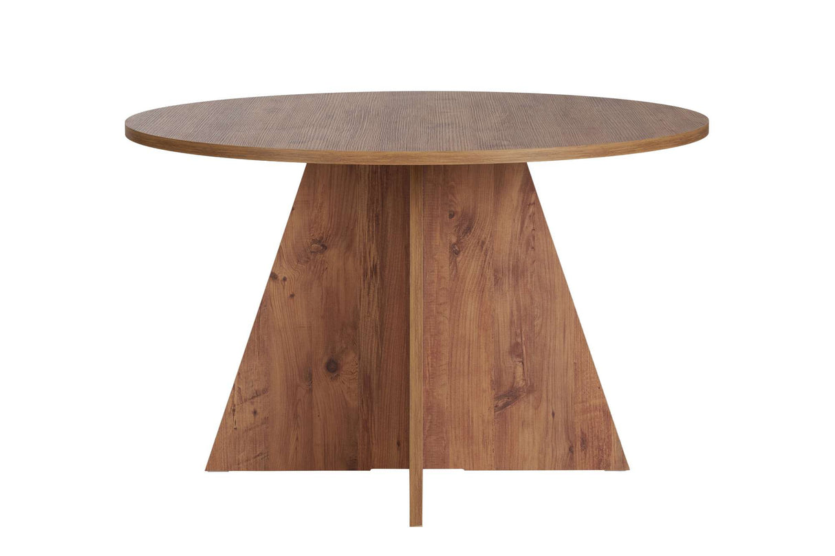 Tavolo da pranzo rotondo Mary in melaminico pino - 125 cm