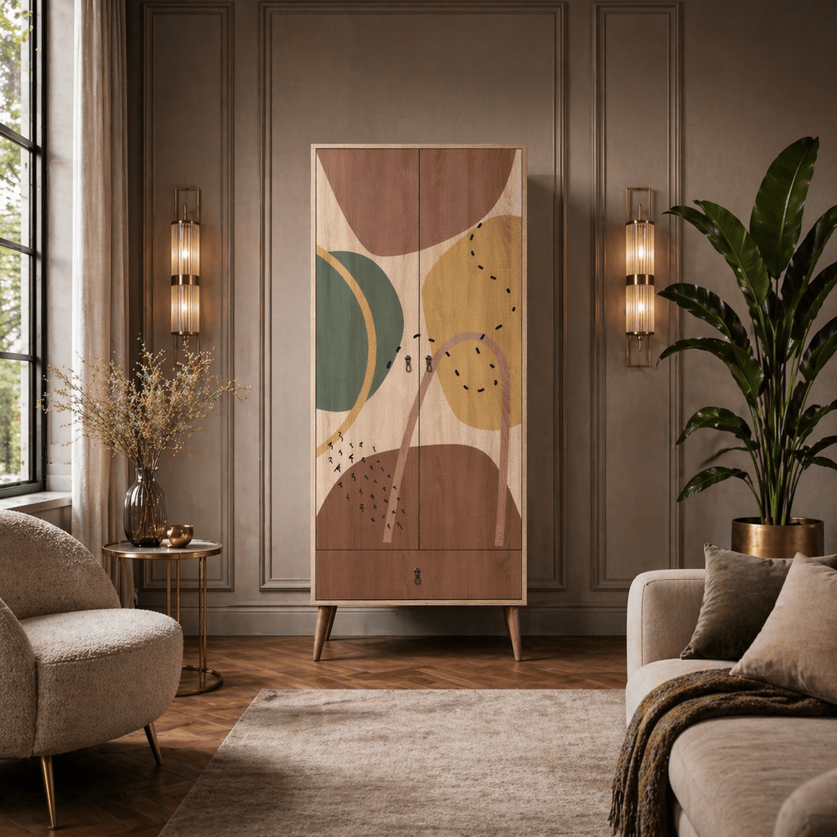 Armadio City Gardrop Multicolor Melaminico 80x190x45 cm