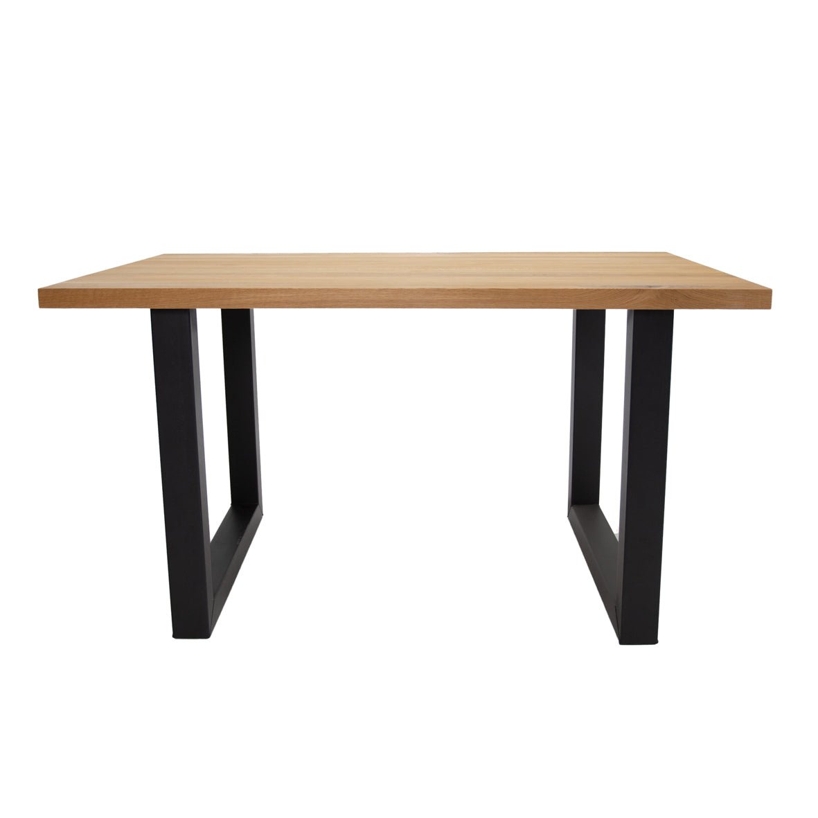 Eettafels - Industriële Eettafel Eikenhout U - poot Zwart Rover - Dimehouse