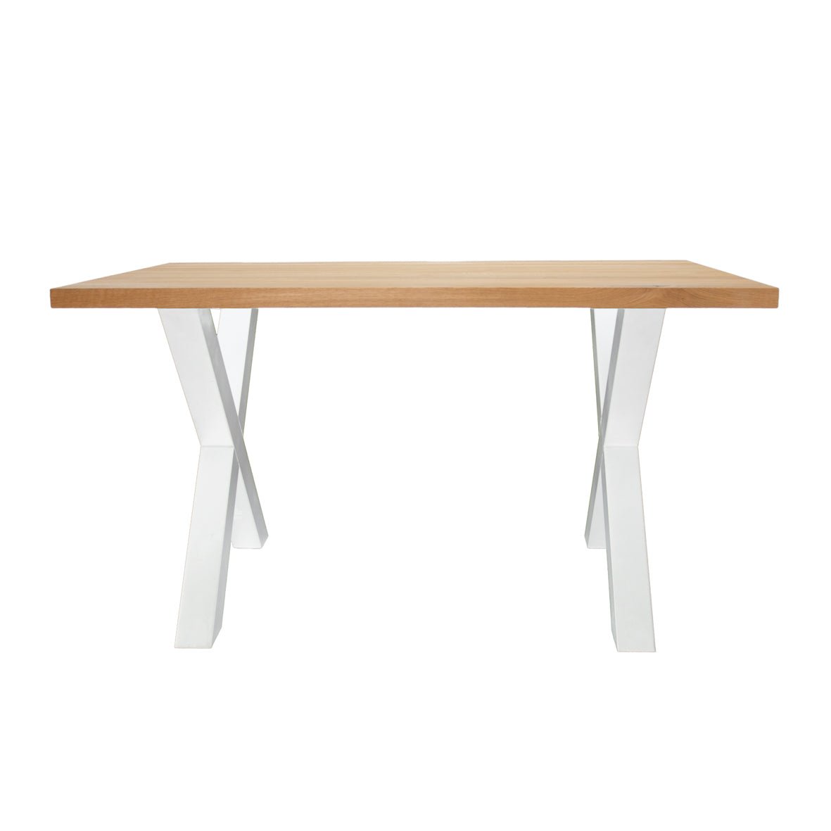 Eettafels - Eettafel Rover Eikenhout X - poot Wit - Dimehouse