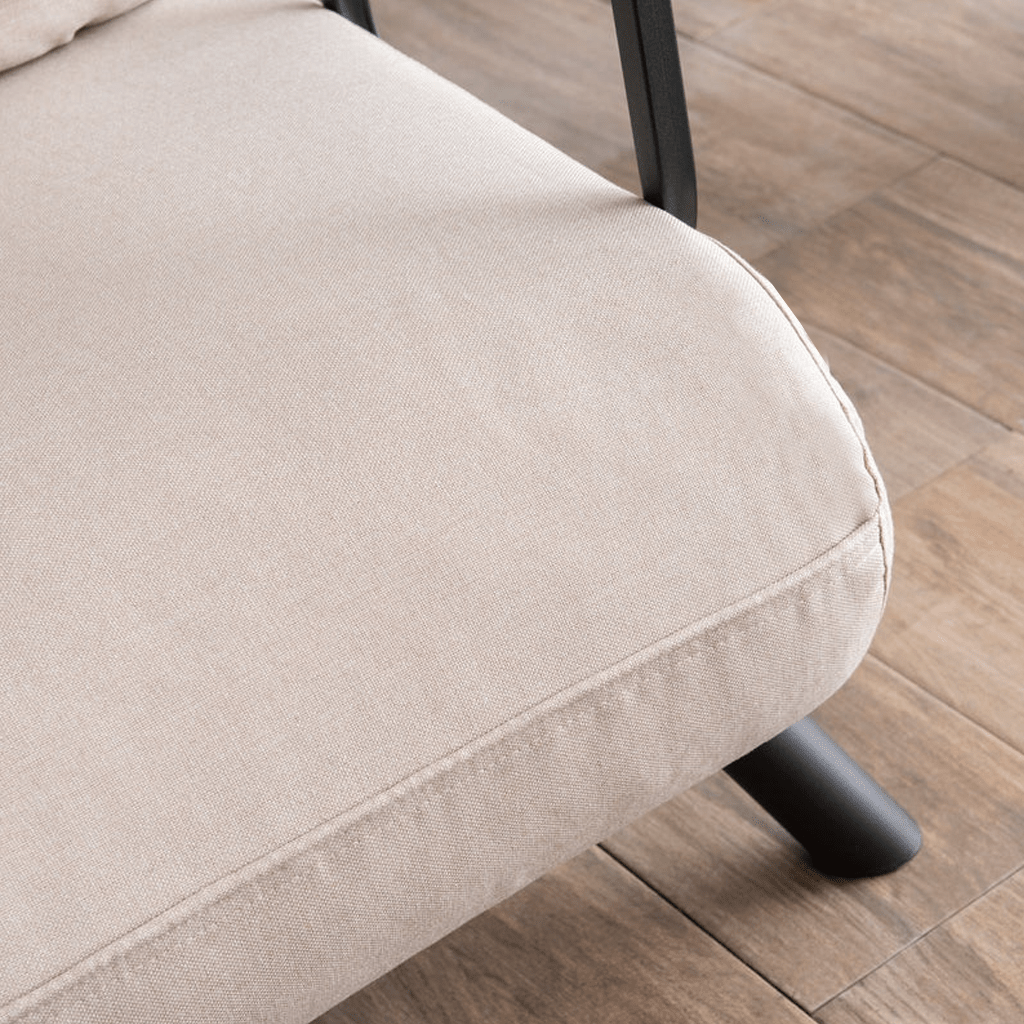 Divano letto in tessuto di lino beige 2 persone - Sando