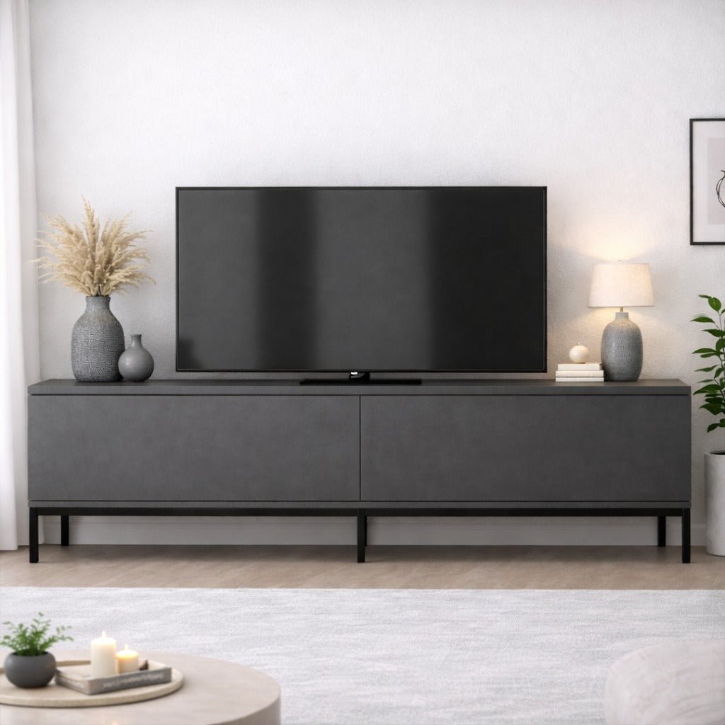 Mobile TV Lord Antracite Nero Melaminico 180x47x30 cm