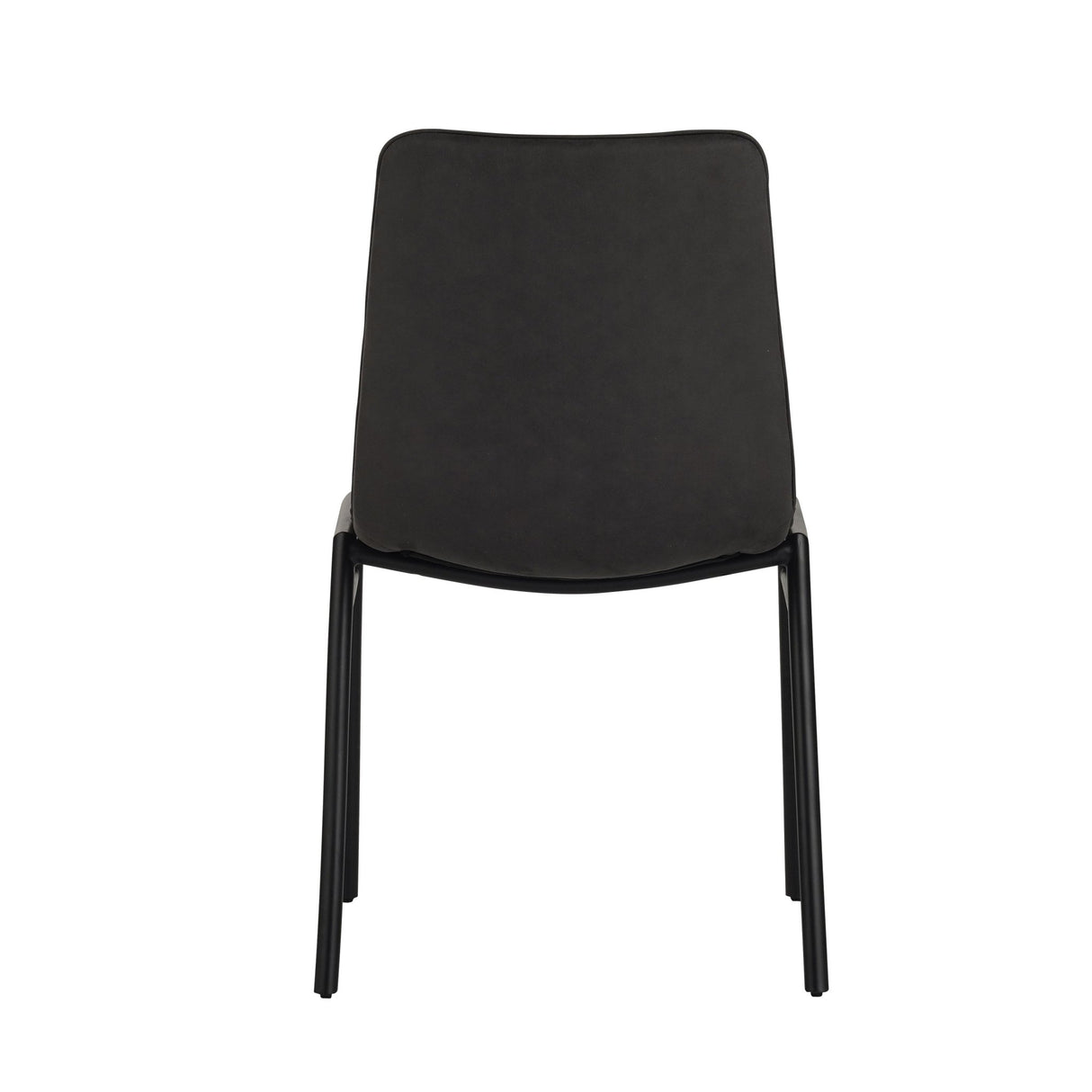 Eetkamerstoelen - Eetkamerstoel Noan Microvezel Antraciet - Zonder Armleuningen - Dimehouse