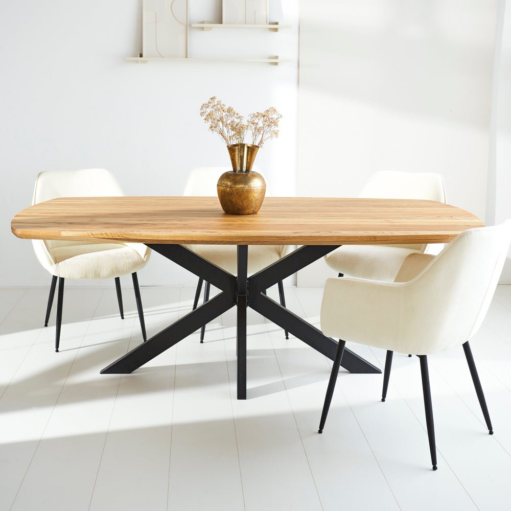Eettafels - Eettafel Mikkel Eikenhout Deens Ovaal Matrix Frame Klein - Dimehouse