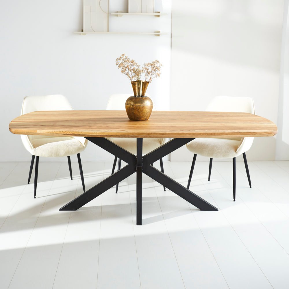 Eettafels - Eettafel Mikkel Eikenhout Deens Ovaal Matrix Frame Klein - Dimehouse