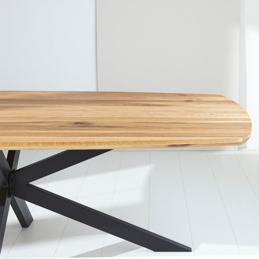 Eettafels - Eettafel Mikkel Eikenhout Deens Ovaal Matrix Frame Groot - Dimehouse