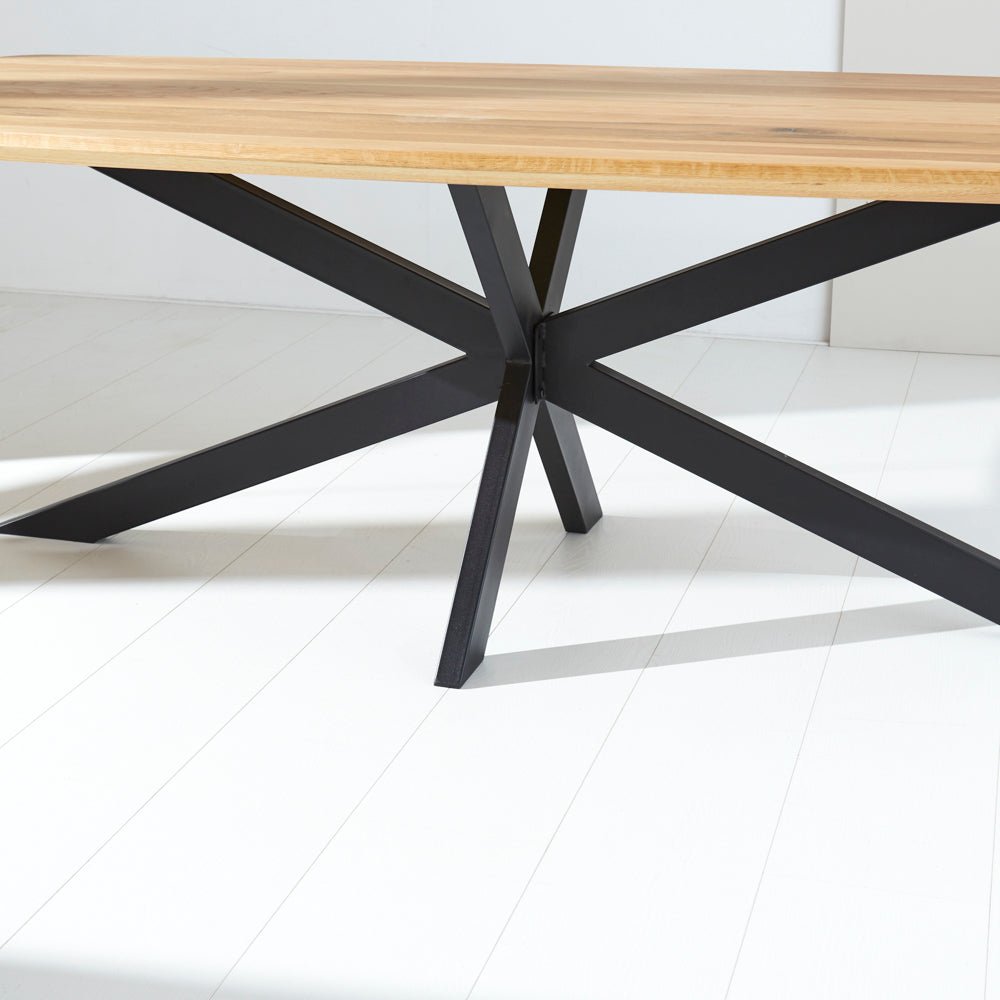 Eettafels - Eettafel Odin eikenhout ovaal matrix frame groot - Dimehouse