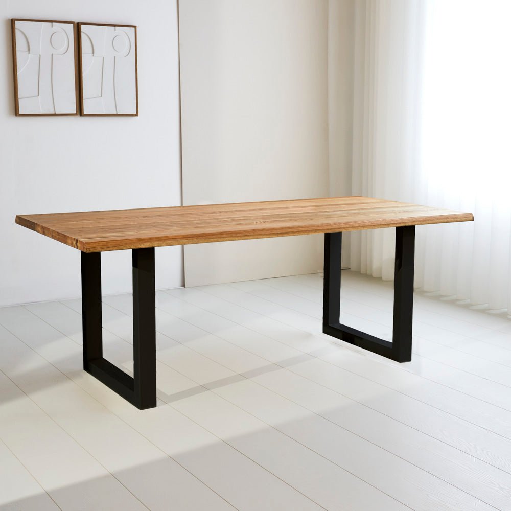 Eettafels - Eettafel Milas Eikenhout U - poot Zwart - Dimehouse