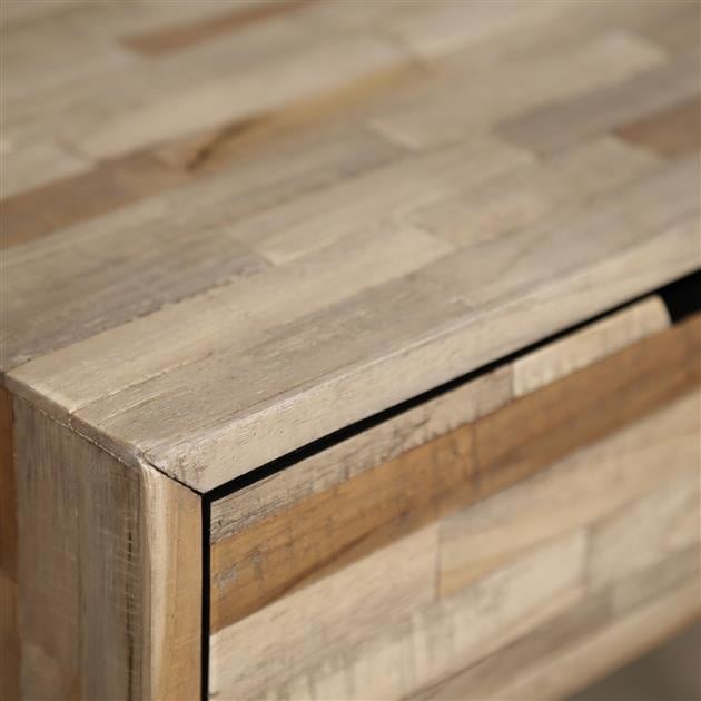 Comodino Cloë DH Interior Weathered LxLxH 50x40x19 Teak Atmosfera foto dettaglio