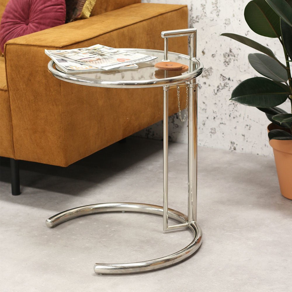 Tavolino Taffy Dimehouse Argento LxPxH 60x60x50 Vetro Foto atmosferica vista frontale