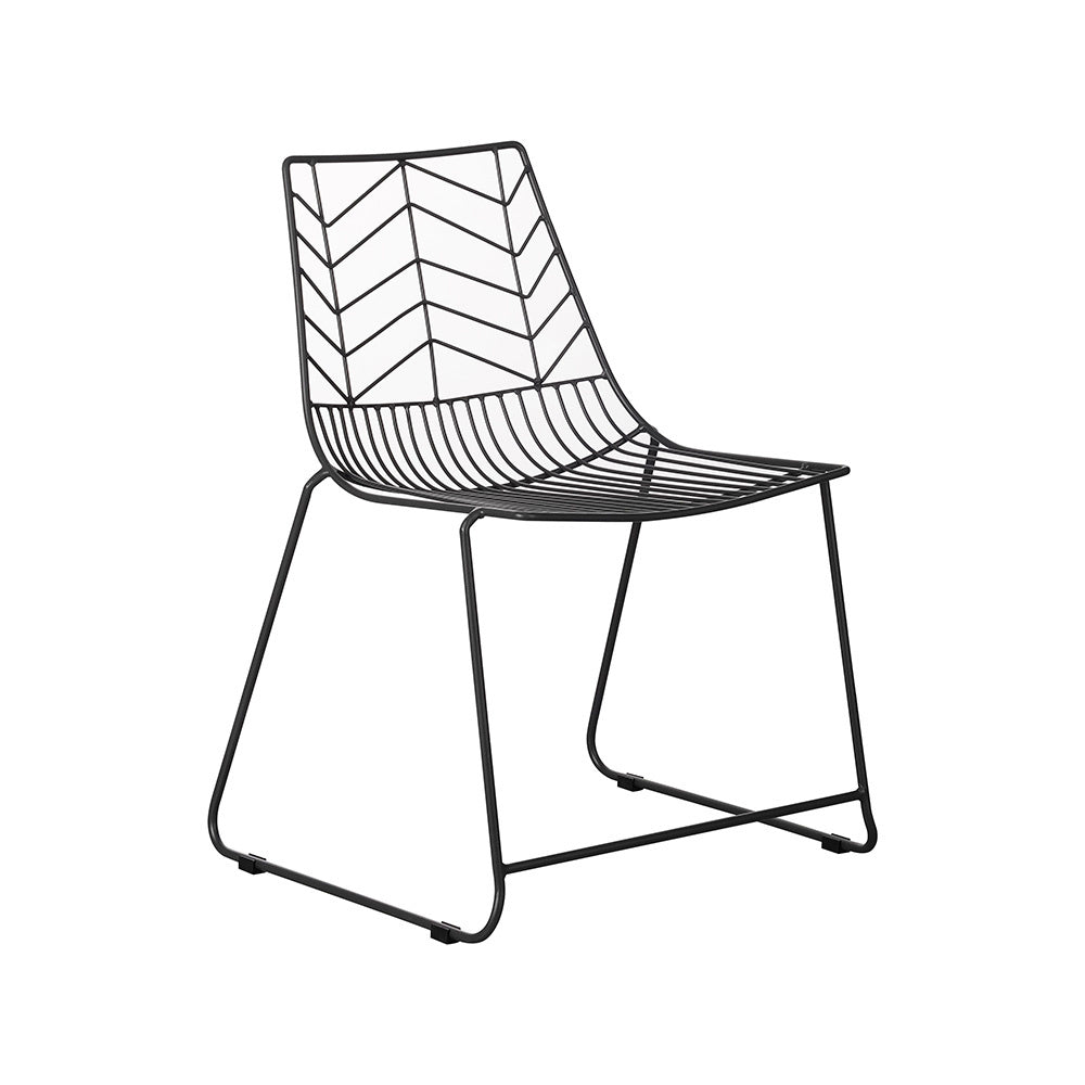 Sedia da giardino Millie Dimehouse Nero LxPxA 87x62x61 Metallo Bianco foto diagonale vista frontale