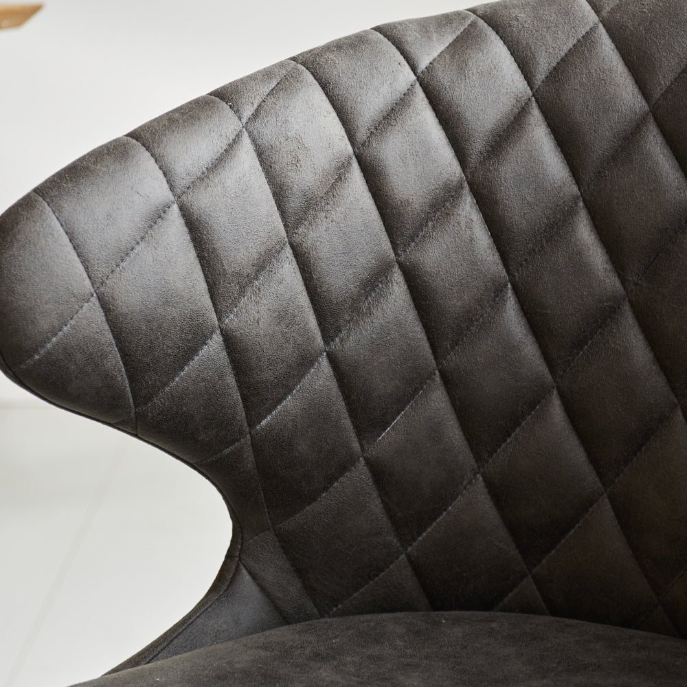 Sedia per sala da pranzo Eloi Dimehouse Antracite LxPxH 58x58x54 Tessuto Atmosfera foto diversa