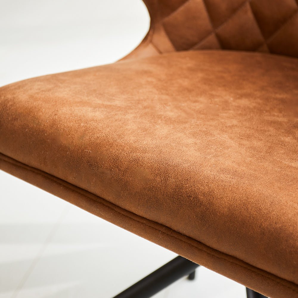 Sedia per sala da pranzo Eloi Dimehouse Cognac LxPxH 58x58x54 Tessuto Atmosfera foto diversa