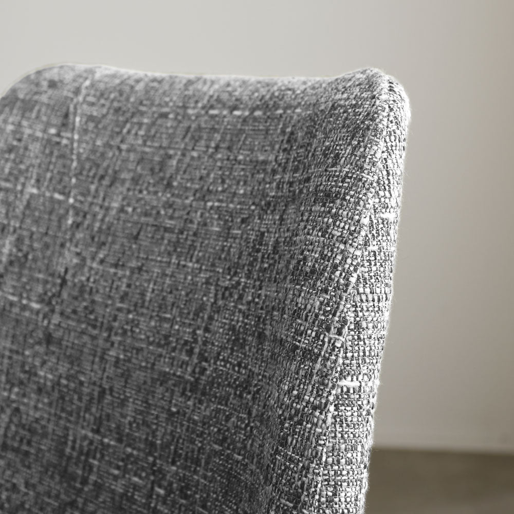 Sedia per sala da pranzo Beau ciniglia Dimehouse Grigio LxPxH 72x68x50 Tessuto Dettaglio fotografico atmosferico