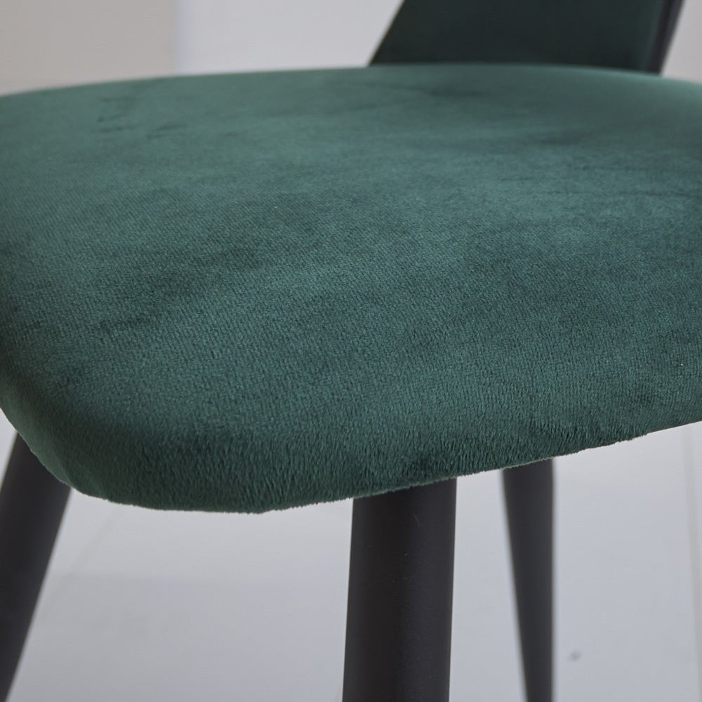 Sedia per sala da pranzo Mila Dimehouse Verde LxPxH 66x57x49 Tessuto Dettaglio fotografico atmosferico