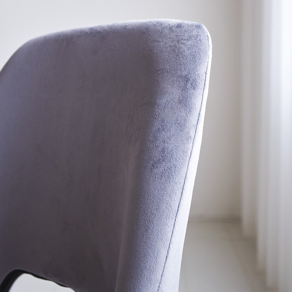 Sedia per sala da pranzo Mila Dimehouse Grigio LxPxH 66x57x49 Tessuto Dettaglio fotografico atmosferico