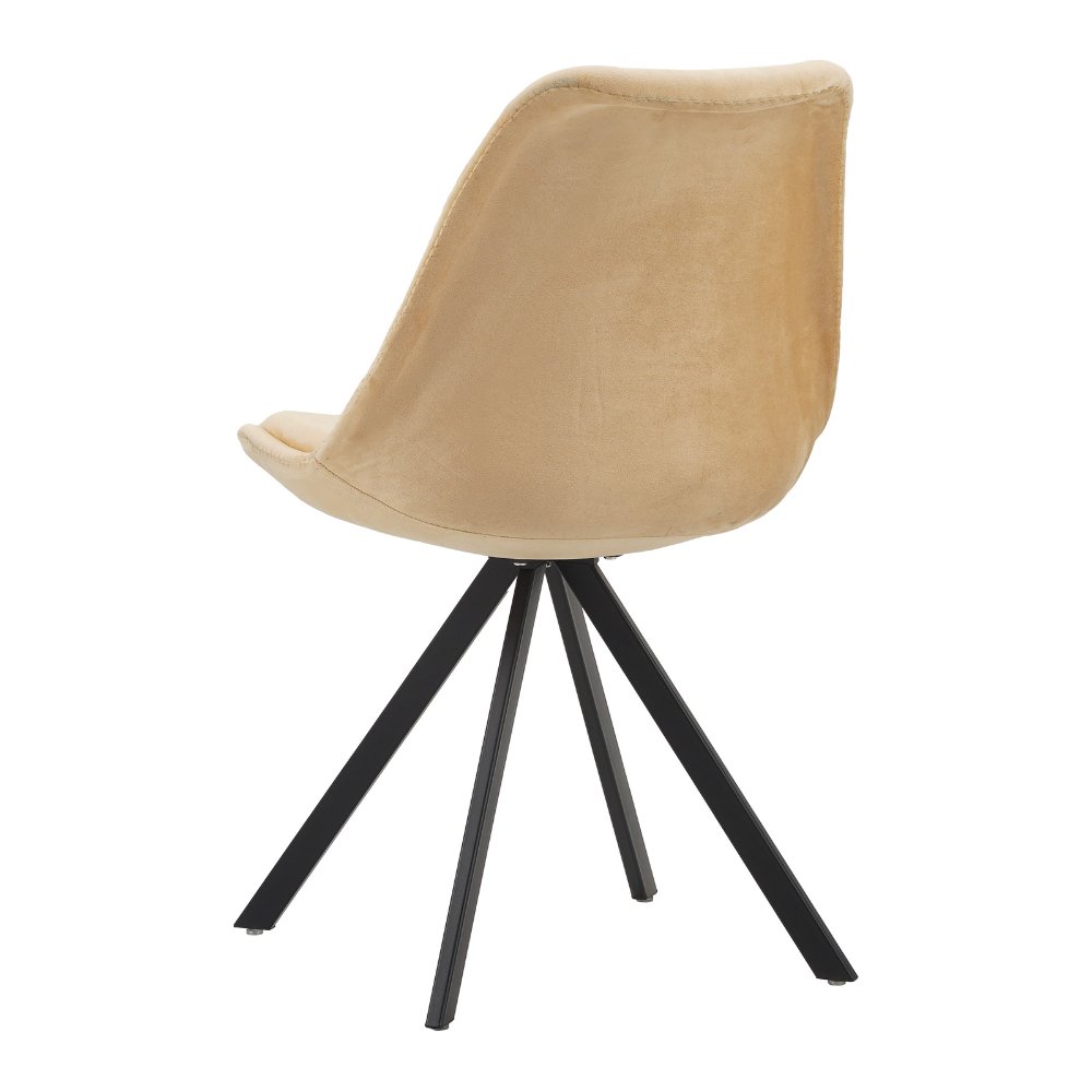 Sedia per sala da pranzo Jace Dimehouse Beige LxWxH 70x58x53 Tessuto Foto bianca vista frontale diagonale