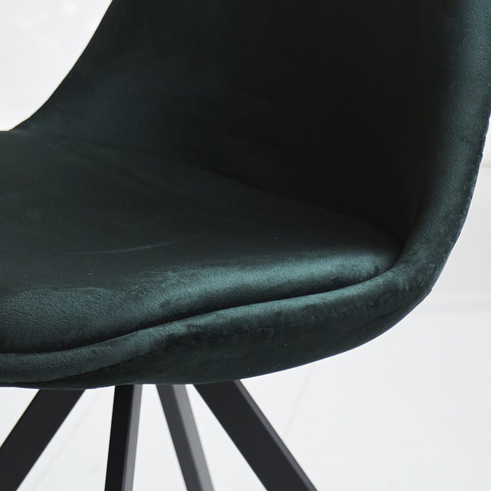 Sedia per sala da pranzo Jace Dimehouse Verde LxPxH 70x58x53 Tessuto Dettaglio fotografico atmosferico