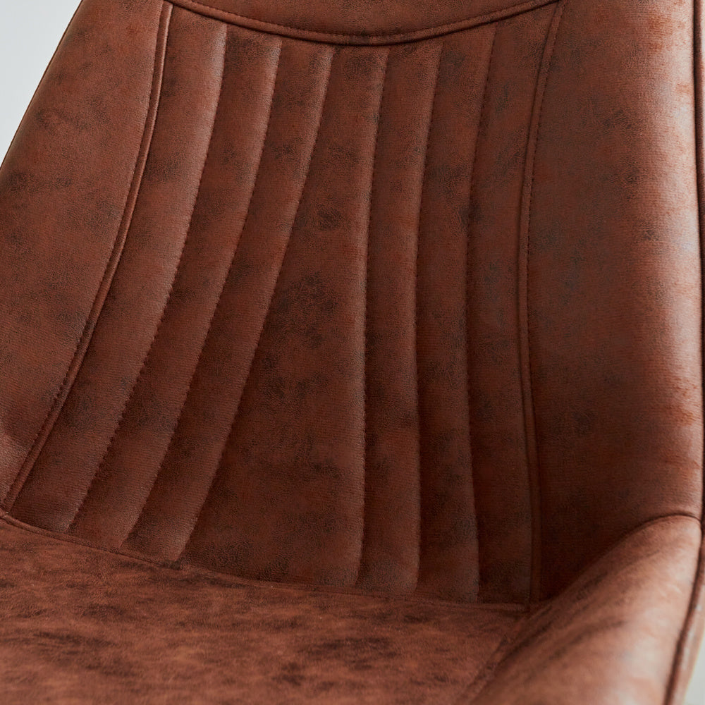 Sedia per sala da pranzo Jada Ecopelle Dimehouse Cognac LxPxH 79x57x53 Ecopelle Atmosfera colore foto campione