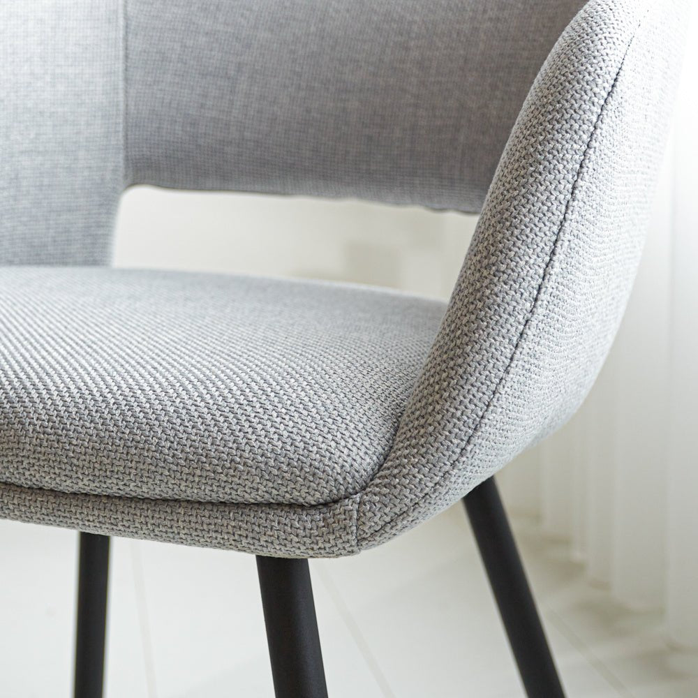 Sedia per sala da pranzo Don Dimehouse Grigio chiaro LxLxH 60x56x56 Tessuto Dettaglio fotografico atmosferico