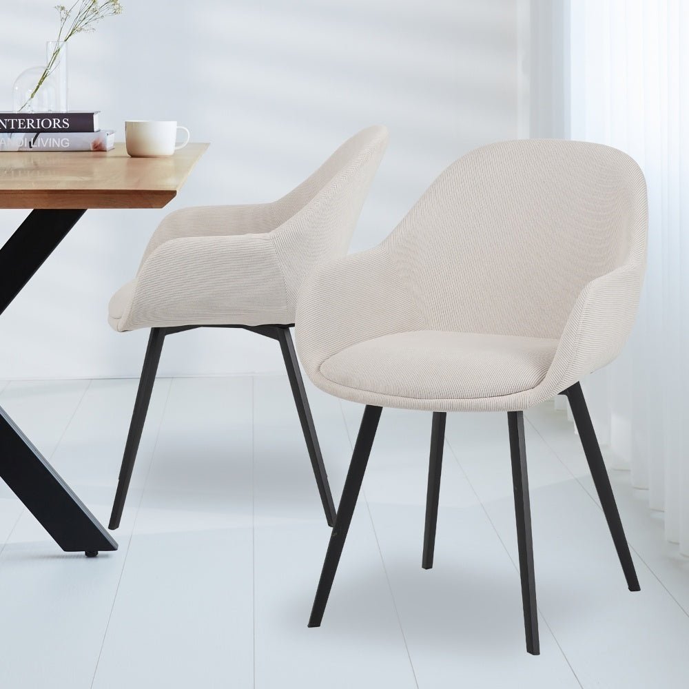 Sedia per sala da pranzo Remy Dimehouse Beige LxWxH 64x59x58 Foto suggestiva vista frontale diagonale