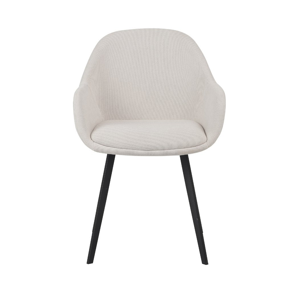 Sedia per sala da pranzo Remy Dimehouse Beige LxPxH 64x59x58 Foto bianca vista frontale