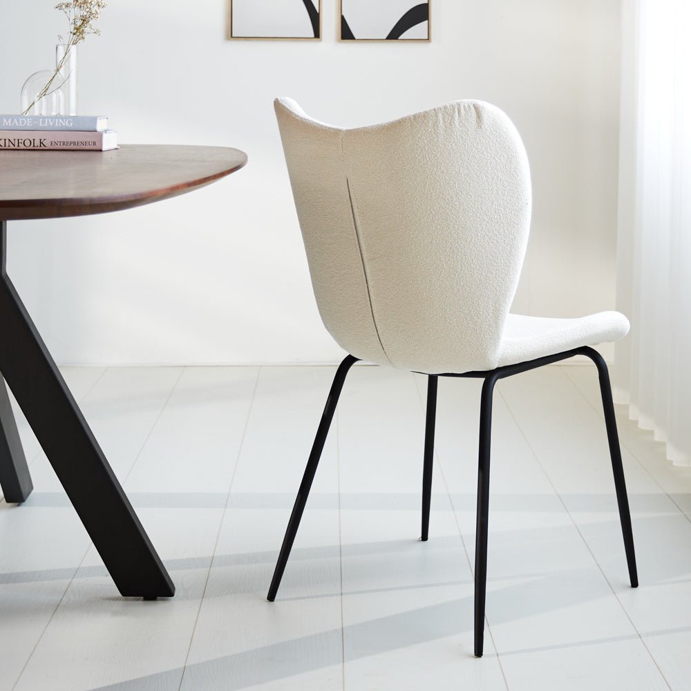 Sedia per sala da pranzo Sia Dimehouse Bianco LxPxH 72x55x51 Tessuto Foto suggestiva vista diagonale posteriore