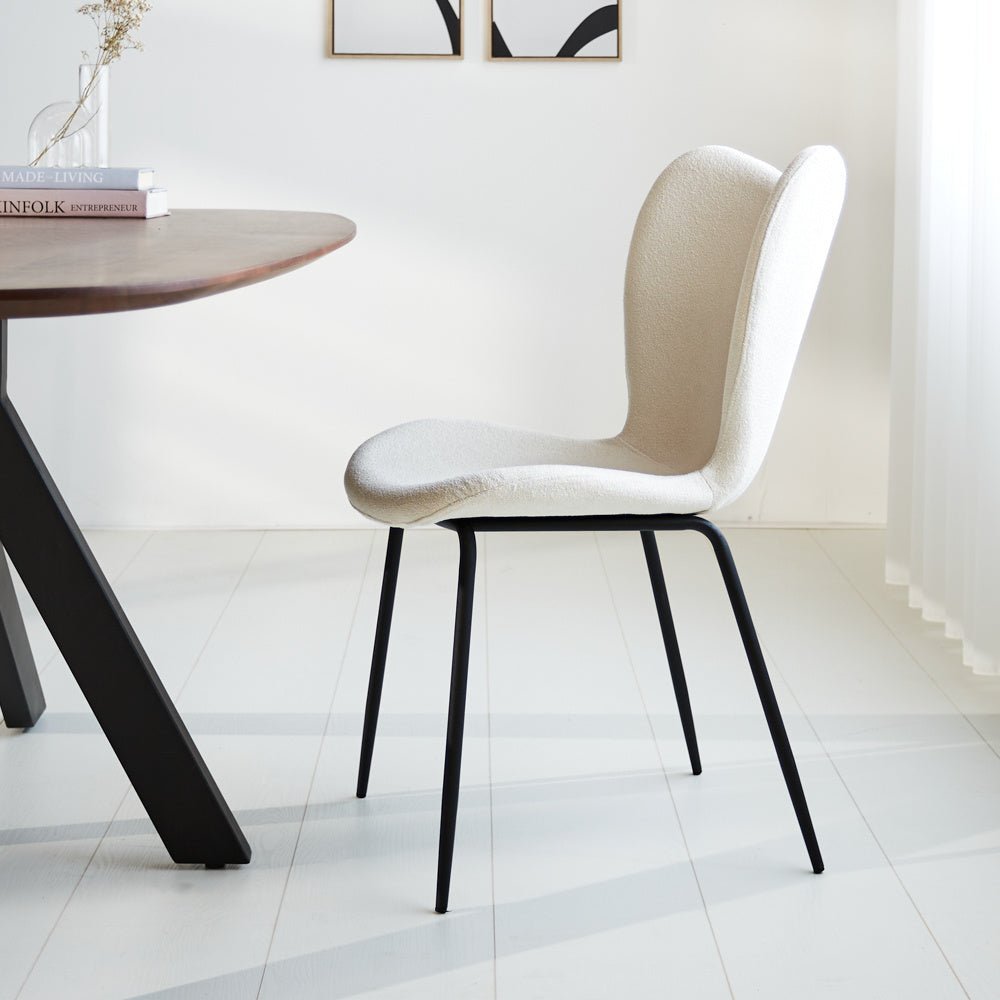 Sedia per sala da pranzo Sia Dimehouse Bianco LxPxH 72x55x51 Tessuto Foto atmosferica vista laterale