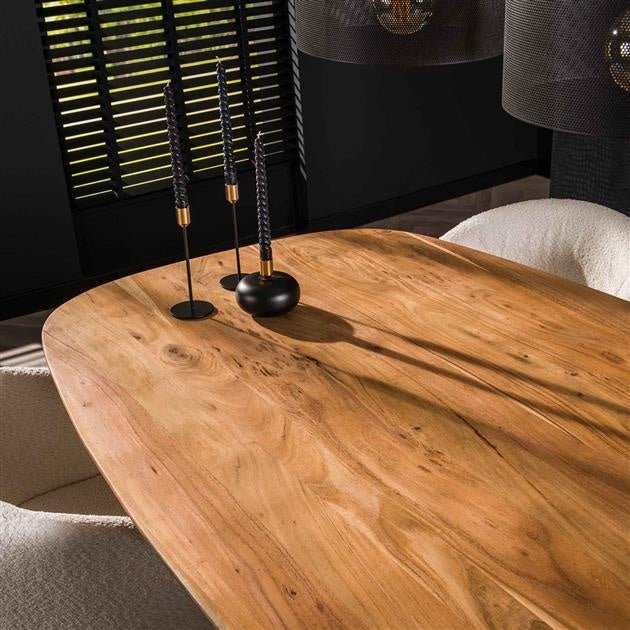 Tavolo da pranzo Laurie DH Interior Acacia LxLxH 221x111x19 Legno di acacia Atmosferica foto dettaglio