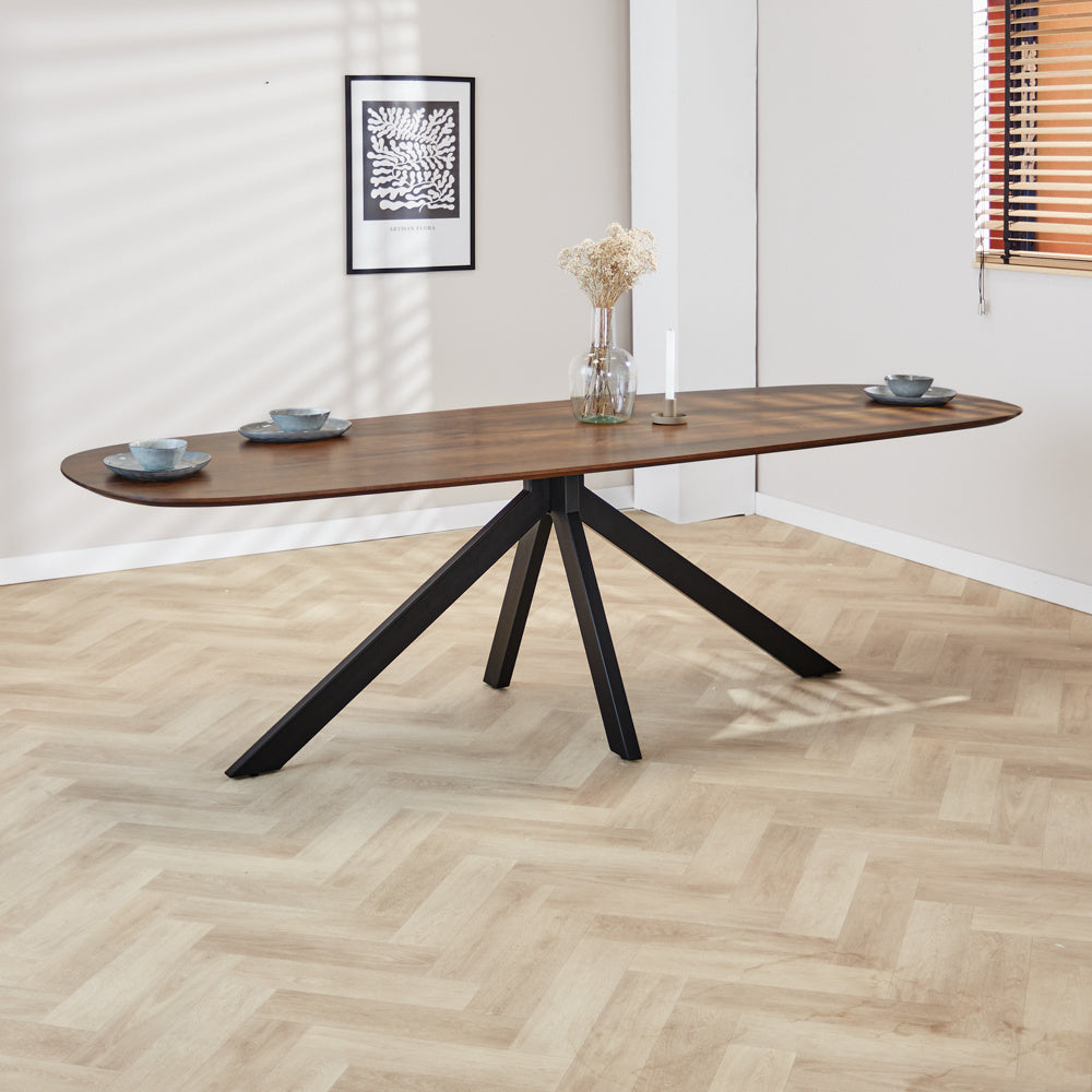 Tavolo da pranzo Parigi Dimehouse Marrone LxPxH 265x105x8 Legno di acacia Foto atmosfera diversa