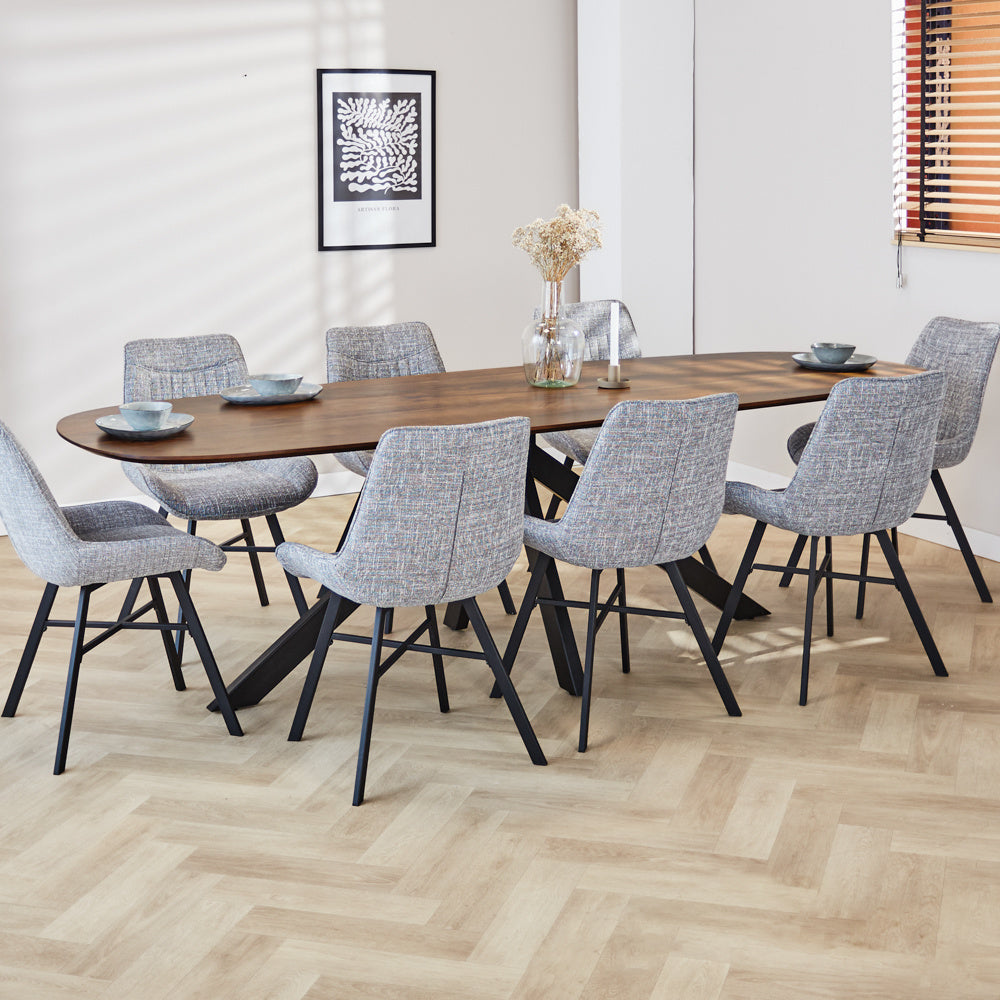 Tavolo da pranzo Parigi Dimehouse Marrone LxPxH 285x105x8 Legno di acacia Ambientazione fotografica d'atmosfera 2