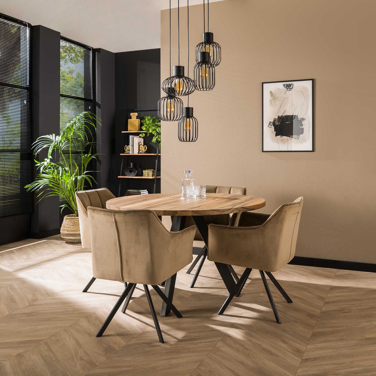 Lampada a sospensione Hannes DH Interior Carbone LxLxH 51x51x19 Metallo Foto atmosferica in situazione