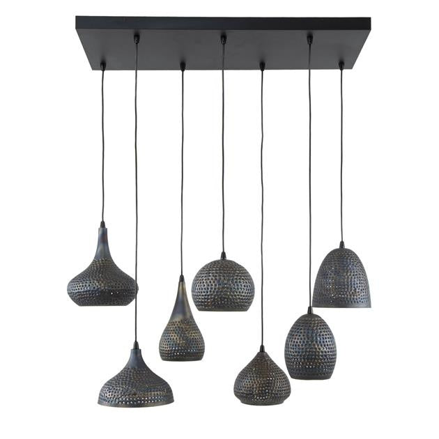 Lampada a sospensione Kristin DH Interior Marrone LxLxH 91x45x36 Marrone nero Bianco foto vista frontale